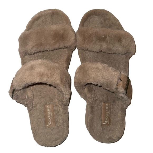 Kookaburra by Ugg Women’s Furr-ah Tan Strappy Slides Sz 10 - Picture 3 of 6